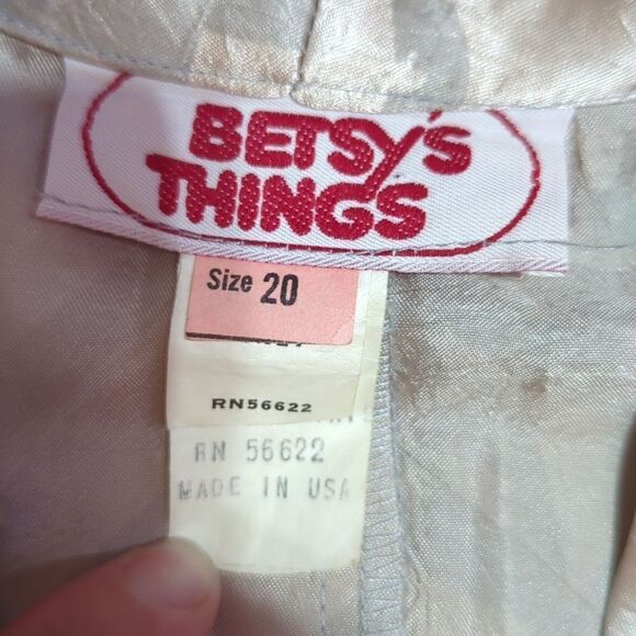 Vintage Betsy's Things Shiny Disco Raglan Sleeve Blazer sz 20 - Picture 8 of 11